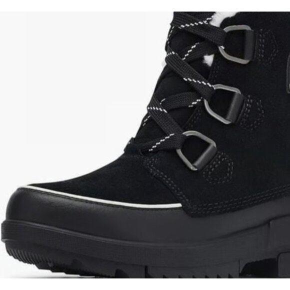 SOREL Boots TIVOLI IV Womans 8 Fur Suede Leather Waterproof Shoes Outdoor Black - Picture 13 of 16